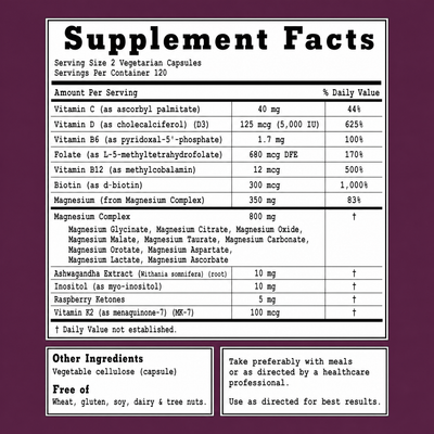 Sporé Magnesium Complex for Women | 20-in-1 Formula