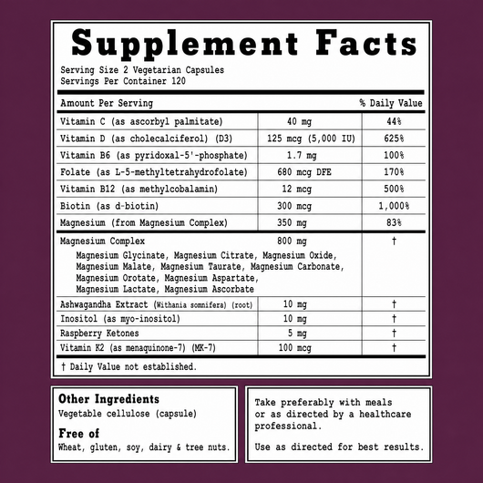Sporé Magnesium Complex for Women | 20-in-1 Formula